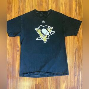 Pittsburgh Penguins Hockey Kris Letang Reebok Black T-Shirt